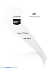 CONTINENTAL EDISON CE48SD19P User Manual