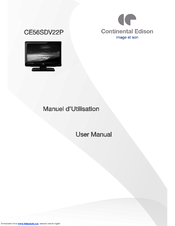CONTINENTAL EDISON CE56SDV22P User Manual