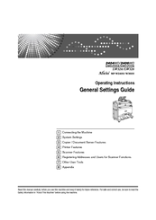 Ricoh Aficio MP W2400 General Settings Manual