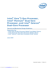 Intel E1400 - Celeron 2.0GHz 800MHz 512KB Socket 775 Dual-Core CPU Design Manual
