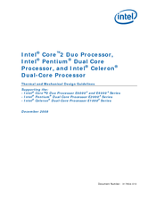 Intel E2180 - Pentium Dual-Core 2.00GHz 800MHz 1MB Socket 775 CPU Design Manuallines