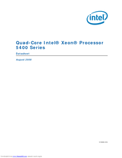 Intel Quad-Core Xeon X5400 Series Datasheet