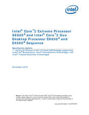Intel X6800 - Core 2 Extreme 2.9 GHz 4M L2 Cache LGA775 Dual-Core Processor Specification