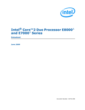 Intel CORE 2 DUO PROCESSOR E8000 - Datasheet