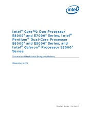 Intel PENTIUM DUAL-CORE PROCESSOR E6000 - THERMAL AND MECHANICAL DESIGN Design Manual
