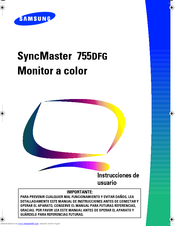 Samsung SyncMaster 755DFG Instrucciones  Para El Usuario