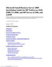 HP NetServer e 800 Installation Manual