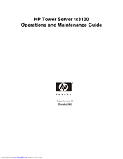 HP Server tc3100 Maintenance Manual