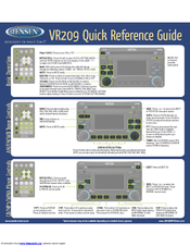 Jensen VR209 Quick Reference Manual