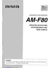 AIWA AM-F80 Operating Instructions Manual