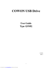COWON HI-SPEED USB 2.0 FLASH DISK - TYPE 1 User Manual