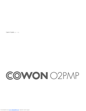 COWON O2PMP - VERSION 1.1 User Manual