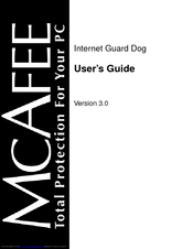 MCAFEE INTERNET GUARD DOG 3.0 User Manual