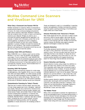 MCAFEE VirusScan Datasheet