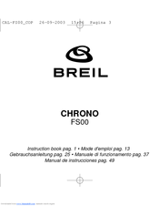 Breil Chrono FS00 Instruction Book