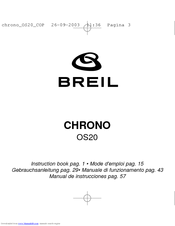 BREIL Chrono OS20 Instruction Book
