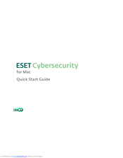 ESET CYBERSECURITY - QUICK START GUIDE FOR MAC Quick Start Manual