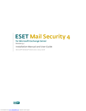 ESET MAIL SECURITY 4 Installation Manual