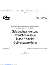 IBP HL 168 V 92 Manual