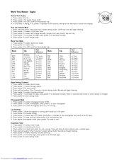 FOSSIL DIGITAL WORLD TIME MODULE DIGITAL Manual