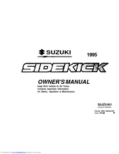SUZUKI Sidekik 1995 Owner's Manual