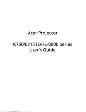 Acer HL-800K series User Manual