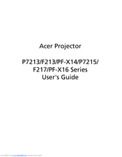 Acer F213 User Manual