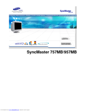 Samsung SyncMaster 757MB Manual Del Usuario