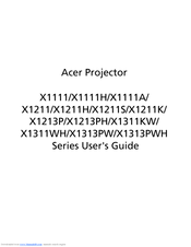 Acer X1111A Series User Manual