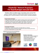ViewSonic PJ1172 - XGA LCD Projector Comparison Chart
