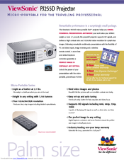 ViewSonic PJ255D Specifications