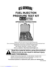 U.S. General 97706 Operating Instructions Manual