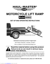 HAUL MASTER 99900 Set Up And Operating Instructions Manual