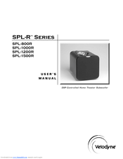 VELODYNE SPL-1500R F Manual