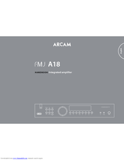 ARCAM FMJ A18 - V2 Manual