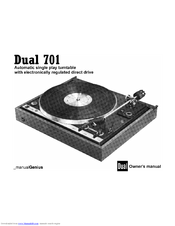 DUAL 701 TURNTABLE SERVICE MANUAL 28 Pages 