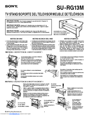 Sony SU-RG13M Instructions Manual