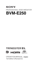 Sony BVM-E250 Operation Manual