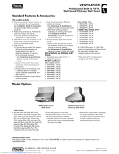 Viking VWH36781 Specification Sheet