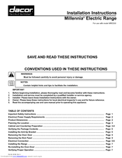 Dacor Millennia MRES30S Installation Instructions Manual