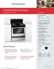 Frigidaire FFEF3015L B Product Specifications