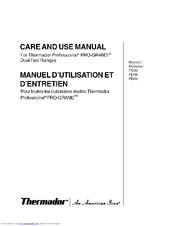 Thermador PRO-GRAND PD30 Care And Use Manual