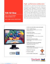 ViewSonic VA1616W Specifications