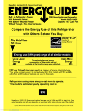 Bosch B36IB70NSP Energy Manual