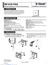 VISONIC RP-610 PG2 - Installation Instructions