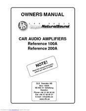 DLS Reference 100A Owner's Manual