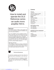 DLS RA10 How To Install And Operate