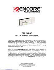 ENCORE ENUWI-N3 Datasheet
