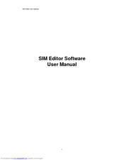 ENCORE SIM EDITOR SOFTWARE User Manual