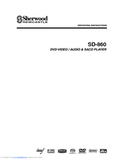 SHERWOOD SD-860 Operating Instructions Manual